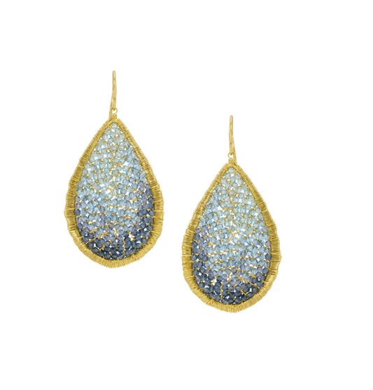 LARGE AGEAN OMBRÉ MOSAIC EARRINGS