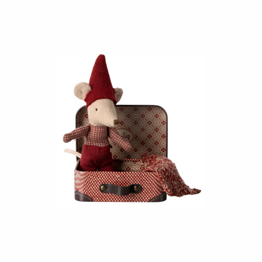 Christmas Mouse in Suitcase