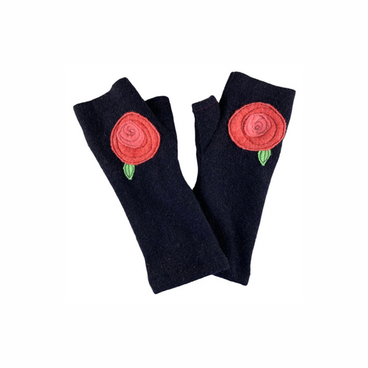 Rose Fingerless Gloves