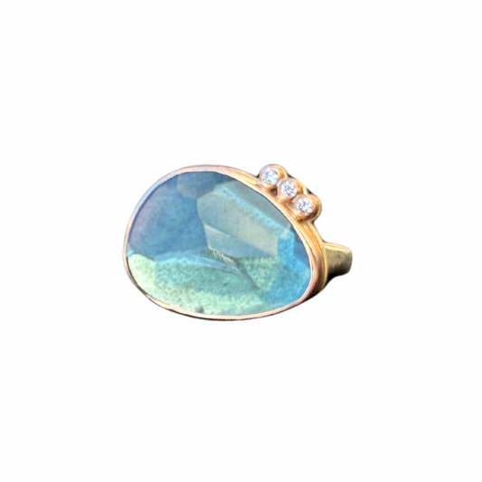 Jamie Joseph Moss Aquamarine Ring