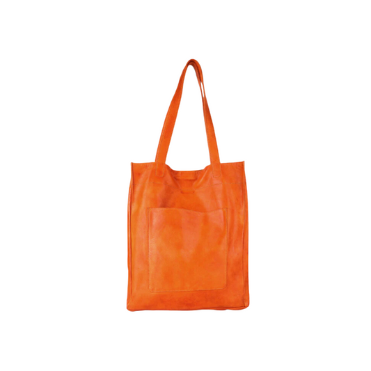 Latico Leather Tote Bag (Orange)