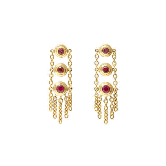 Unhada Red Rails Earring