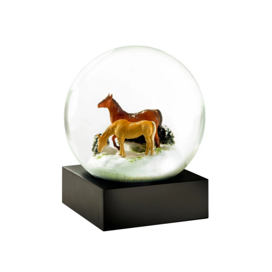 Grazing Horses Snow Globe