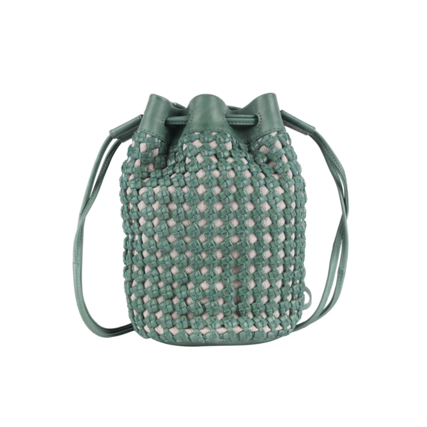 Latico Weave Bucket Bag (jade)