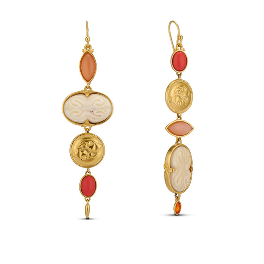 Warm Cascade Earring