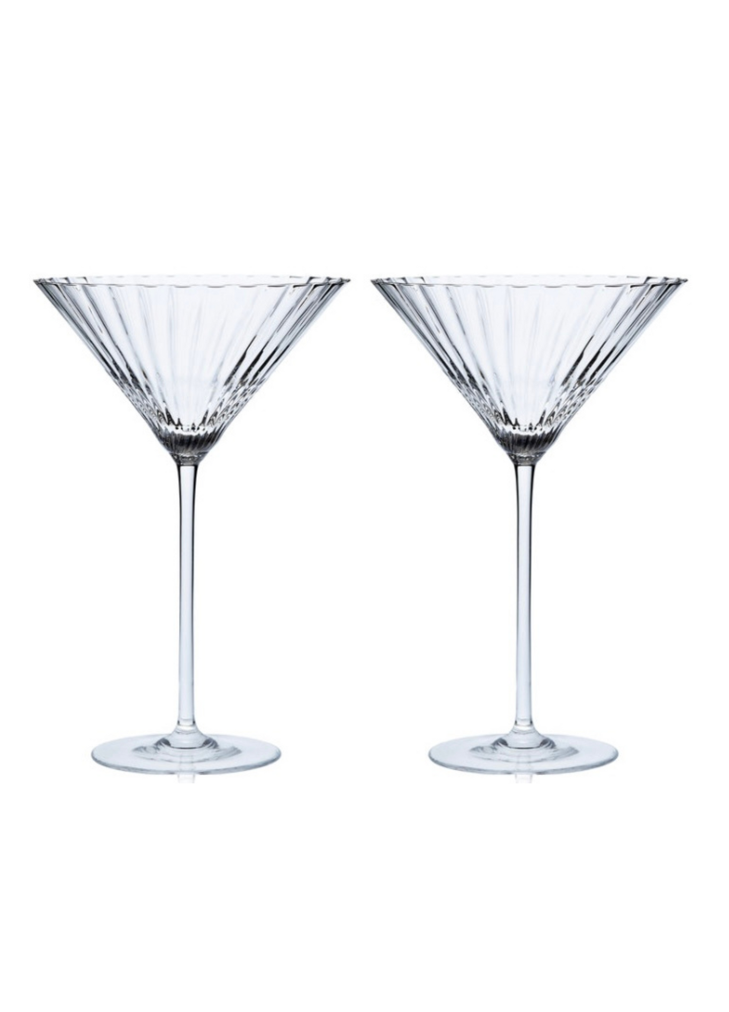 Modern Martini Glasses Set of 2 Clear