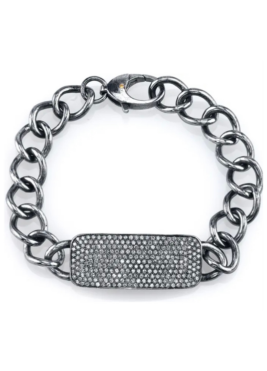 Pave Diamond ID Bracelet