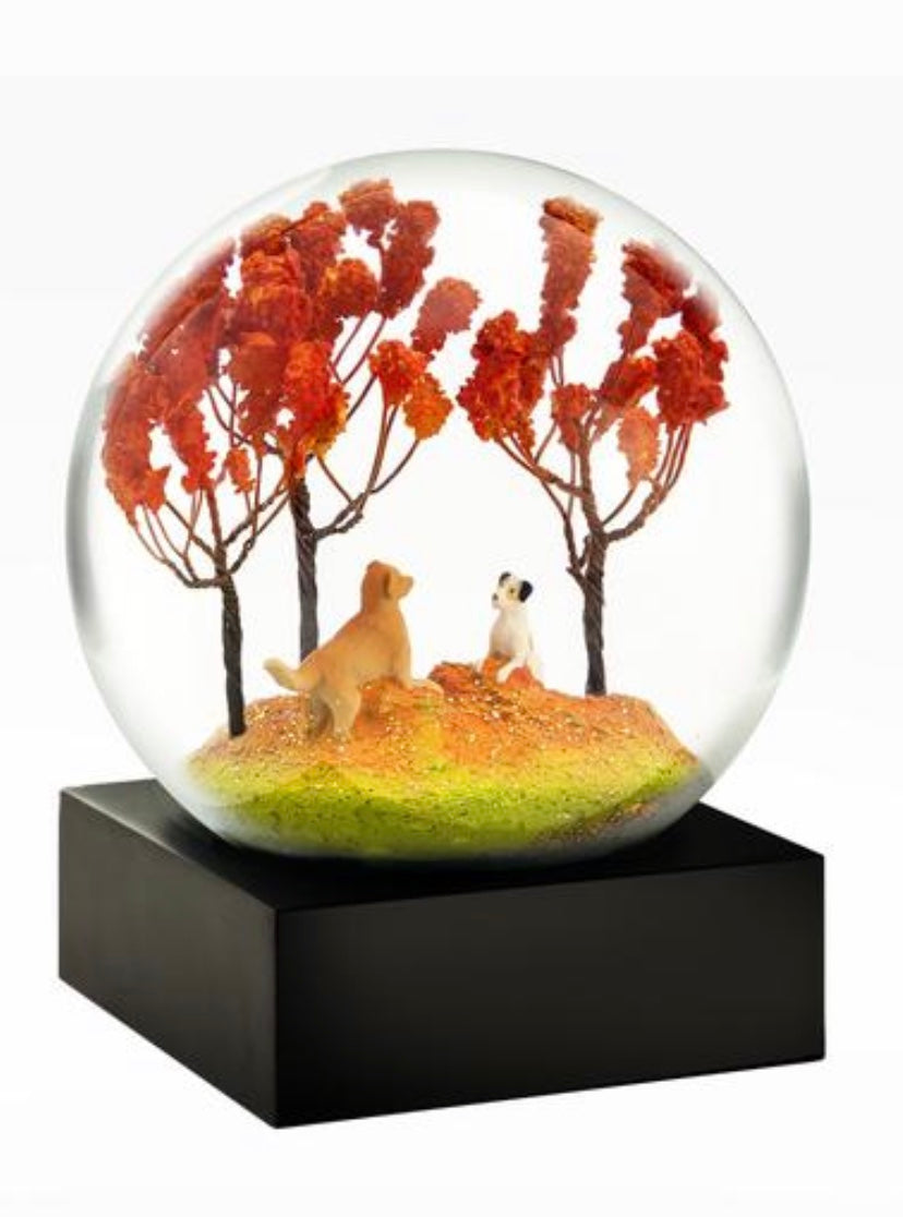 Dogs At Play Snow Globe