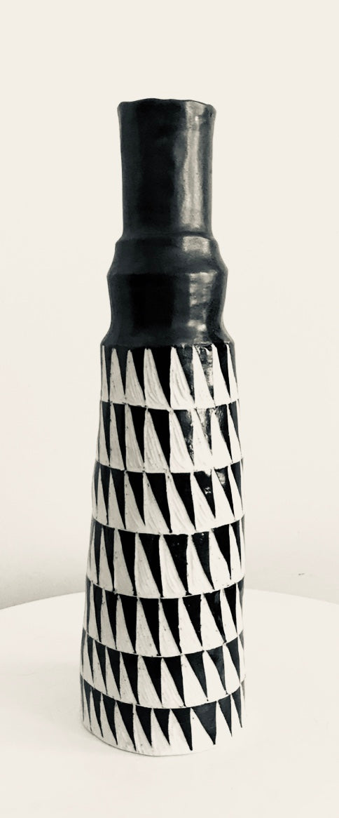 Ceramic Black and White vase