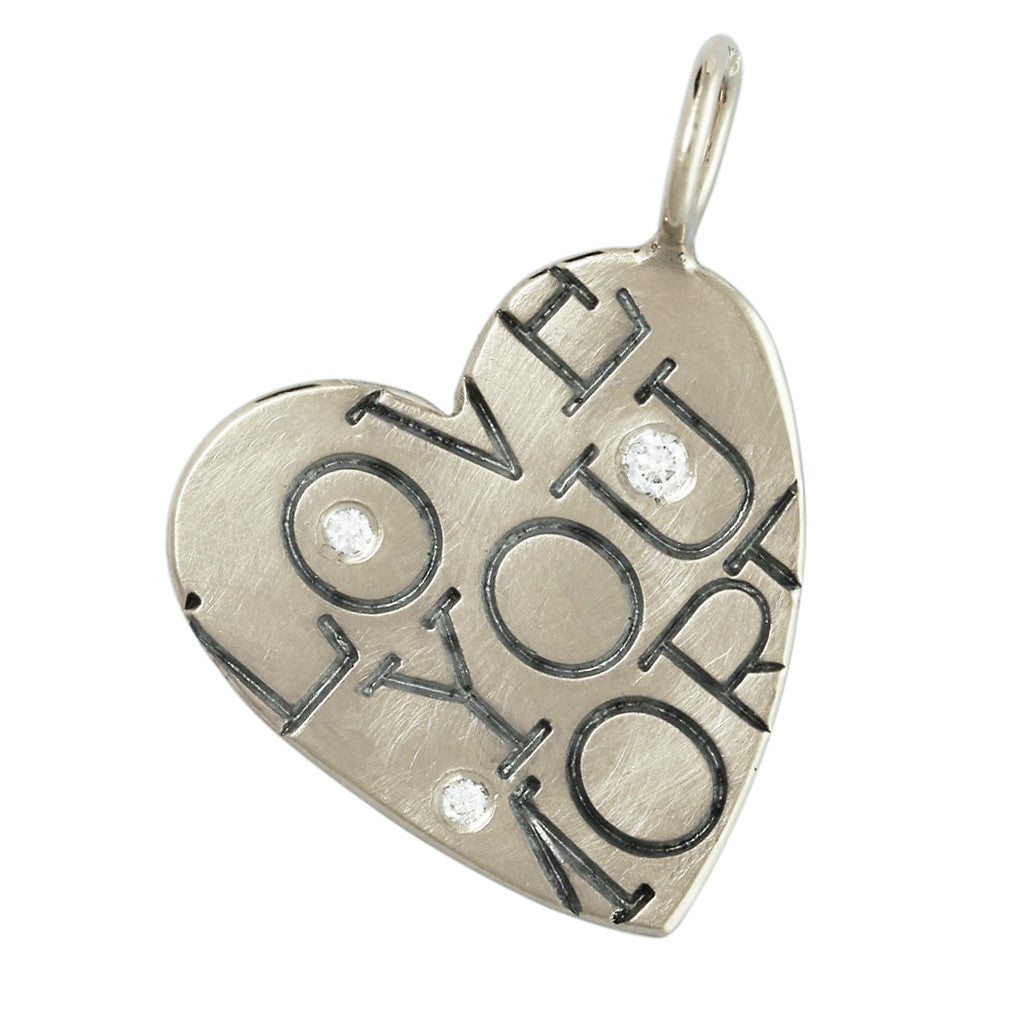 Heather Moore diamond heart, heather moore jewelry, heather moore charm, love charm, sedoni gallery heather moore, sedoni gallery, personalized jewelry, custom jewelry, hand stamped jewelry, heart charm