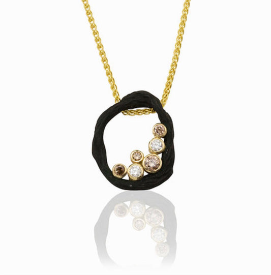 Sarah Graham Cobalt Chrome Diamond Necklace